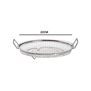 Stainless Steel Circular Food FilterSieve Basket Easy to Clean in Home Kitchen Long-Lasting Drainage Compatible with Frying