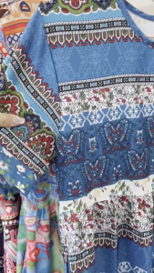 Loose Korean Mid Dress Casual Dress Plus Size with Unique Patterned Design L2061-01