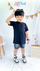 Lily And Clark Kaos Anak Laki-Laki Paling Kece Warna Hitam KLC51
