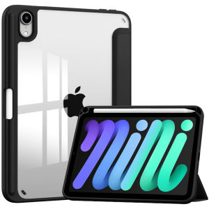 กรณีสมาร์ทสําหรับApple iPad Mini 7 A17 Pro 2024 8.3 "A2993 แม่เหล็กพร้อมที่ใส่ดินสอแท็บเล็ตสําหรับiPad Mini 6 7th Gen 2021