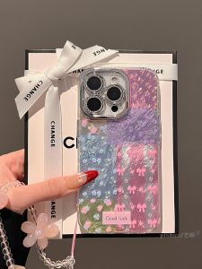  16ProMax Phone Case New 17pro  Spring Block Color Floral 14max Early Spring Womens Style 13pro Full Cover 15 Gentle Wind 12 Protective Cover
