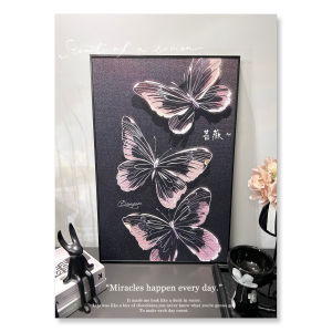 Luxurious Artistic Frosted Aluminum Alloy Frame Dining Room Entrance Living Room Decorative Painting Display Wall Art