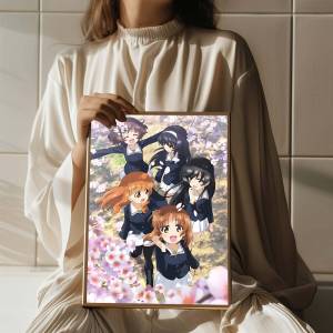 BILIBILI | Anime G-Girls Und Panzer Vintage Posters Sticky Retro Kraft Paper Sticker DIY Room Bar Cafe Kawaii Room Decor
