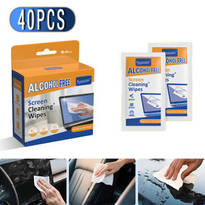 40pcs Dual-Use Screen Cleaning Kit Portable Wipes for Phones Tablets Laptop TV Monitors Cars Spotless LCD Screens and Displays