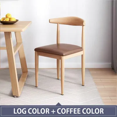 LALA Imitation Solid Wood Dining Table Set Rectangular Dining Desk Modern Meja Makan Kitchen Nordic Kitchen Iron Art Table Jadual kopi 仿实木铁艺桌椅
