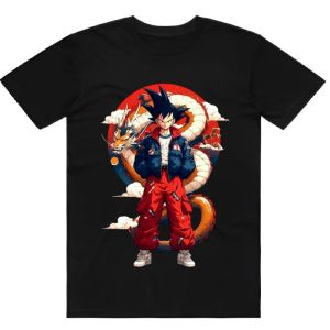 Bandai | Dragon Ball Warrior Wukong Printed T-shirt Mens Short Sleeve 2026 Summer New Fashion Pattern T-shirt Casual Top