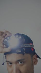 Senter Cas Kepala Headlamp LED COB Cahaya Terang Dengan 4 Mode Cahaya Free USB - CL T23