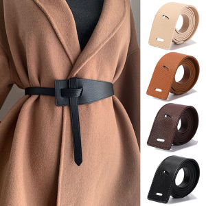 Fashion Women PU Leather Belt Vintage Knotted Waistband For Dress Coat Jeans Female Irregular Waist Belts Apparel Accessories