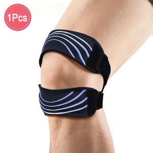 1/2PCS Knee Brace Adjustable Patellar Tendon Support Band with Dual Silicone Pads for Running Jump Rope Hiking Basketball