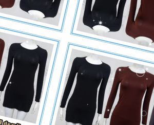 MBS 1081 Size S - XL Muslimah Inner Labuh Long Sleeve (Material Stretchable)