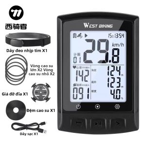 West Biking | Bình Tốc Độ và Đồng Hồ Đo Quãng Đường Không Dây Bluetooth