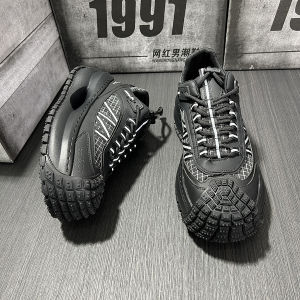 Trendy Mens Sporty Dad Shoes Spring 2025 Thick Bottom Heightening Casual Shoes Laced Korean Style Youth Fashion Sneakers