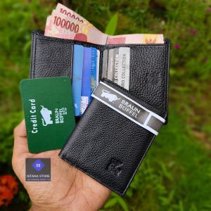 Dompet Kecil Mini Kulit sapi Hitam k-06