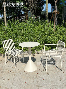 Outdoor Wrought Iron Occasional Table and Chair Balcony Courtyard Garden Table Chair Rest Negotiation Milk Tea Coffee Shop Table and Chair Kits