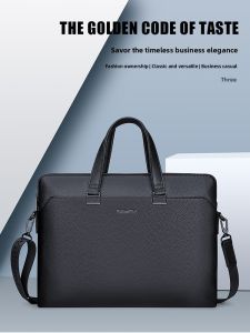 WILLIAMPOLO | Men Business Simple Leather Briefcase