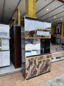 Lemari Sayur Lemari Dapur Lemari Piring Hpl 3 Pintu Engsel Slowmotion Terbaru 2025/trinityjayafurniture
