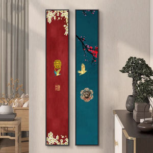 New Chinese Style Decorative Painting Long Narrow Corridor Wall Art Tea Room Entrance Decor Modern Abstract Landscape Picture