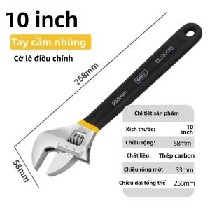 deli | Cờ Lê Chỉnh Được Deli 6 8 10 Inch Cờ Lê Đa Năng Cán Nhựa Thép Carbon Dùng Cho Ô Tô Xe Đạp Xưởng Sửa Chữa Dụng Cụ Sửa Chữa Cơ Khí Dụng Cụ Cầm Tay