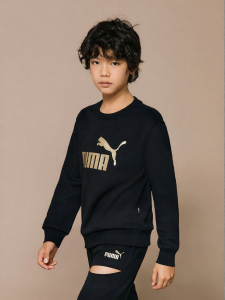 PUMA | Golden and Silver LOGO Fleece Sportswear Set