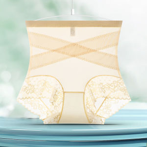 Breathable Womens Panties Butt Lift Shape Tighten The Abdomen High Waisted Cross Tummy Tuck Panties Cool Hurricane Softness