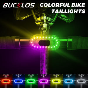 BUCKLOS Multicolor Bicycle Lights LED Bicycle Rear Lights Road Mountain Bike Taillight Cycling Warning Lamp Riding Lantern