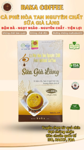 Cà Phê Hòa Tan Sữa Già Làng Baka Coffee - Tiện lợi đậm vị cà phê hậu ngọt dịu - Hộp 12 gói
