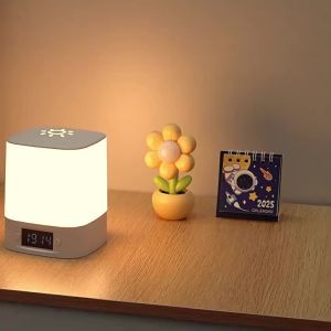 Đèn Ngủ LED Di Động Có Thể Sạc Lại Với Màn Hình Hiển Thị Thời Gian Điều Khiển Từ Xa Đèn Bàn Cạnh Giường Ngủ Cho Phòng Trẻ Em Đọc Sách