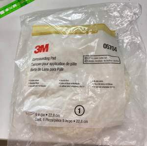 3M™ Wool Compounding Pad 05704 (รุ่นใหม่ แทน 5701) ลูกขัดขนแกะสีขาว งานขัดหยาบ PAD 8 นิ้ว
