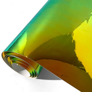 Phim Dán Vinyl Xe Hơi Óng Ánh Vàng Holographic Phụ Kiện Dán Xe Máy Màng Phủ Cầu Vồng Chống Thấm Nước Dán Thân Xe Hơi