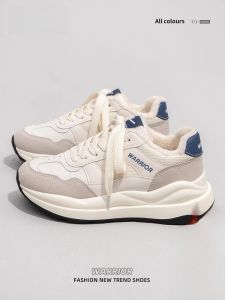 Warrior | Giày thể thao đế dày lót lông cừu cho nữ Giày thường ngày mùa thu đông Giày đế cao su thoải mái thoáng khí