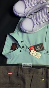 Kemeja Polos Pria Lengan Panjang Warna Hijau Sage Slimfit Casual Hem Pria Panjang Formal