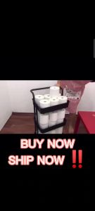 💥𝗥𝗘𝗔𝗗𝗬 𝗦𝗧𝗢𝗖𝗞💥 3 TIER MULTI-FUNCTIONAL Metal Trolley Storage Rack with Handle / 3 Tingkat Rak Penyimpanan Troli