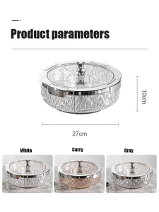 Ready Stock       Transparent And Sealed Fruit Trays Clear Partitioning  Easy To Use Prevent Food From Getting Damp Large-Capacity Board  360 °