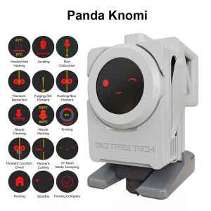 BIGTREETECH Panda Knomi 3D Printing Progress Display for BambuLab A1 X1 P1 Printer Status Real-time Updates Customize UI OTA UPD