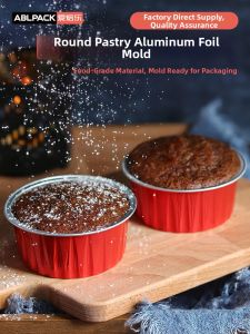 ABLPACK | Round Snowy White Cake & Pudding Packaging Box Foil