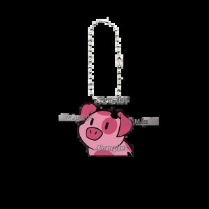 Bandai | Móc Khóa Acrylic Phiên Bản Q Hazbin Hotel 5cm - Nhân Vật Hoạt Hình Husk Angel Dust Pig Pen - Phụ Kiện Anime Quà Tặng Cho Fan