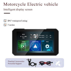 5inch Motorcycle  Screen Moto DVR GPS Navigation Wireless Carplay Android Auto IP67 Waterproof Moto