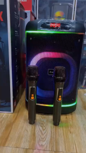 brodu BTS-2105 Bluetooth Outdoor Boombox Portability Powerful Sound Wireless Speakers with 2 rechargeable Wireless Mic
