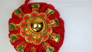 YMS 特大招财旺发红布球 (风水尺寸) 红彩球 神红 New Year Red Cloth Ball 1pcs