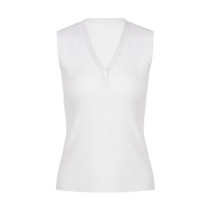 Ice Silk Plain Stripes V-Neck Versatile Vest