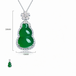 AILEQ | Natural Green Chinese Gourd Necklace