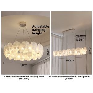 French Creamy Glass Flower Chandelier