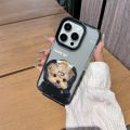 Creative Cute Cartoon Minimalist Dog Cat for Iphone16pro Phone Case New Arrival Apple 15promax Protective Case Transparent 13 Drop-Resistant Strip 11 Large Hole Lens plus Couple. 