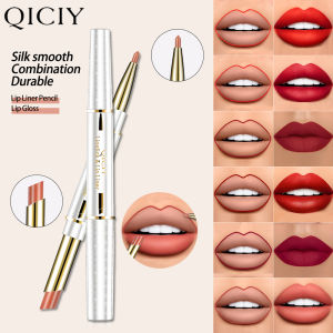 Double-Ended Lip Liner Lipstick Waterproof Matte Lipliner Long-Lasting Non-Decolorizing Non-Stick Cup Lips Makeup