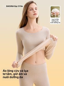 Baisina | Warm Heated Thermal Underwear Set With Wool And Silk