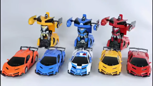 Deformation Robot 360° Rotating RC Car with Cool Lights & Simulation Model - Hot-selling Transformer Toy for Kids