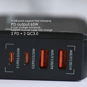 Ldnio Extension Socket 65W Charger Type C Super Fast Charging 2 USB C PD Travel Adapter + USB A Extention Plug Sambungan