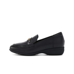Hotwind | Full Grain Leather Vintage Loafers Height Increase Chunky Heel