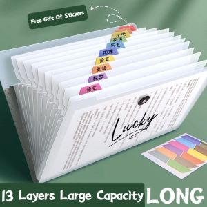 Long Expanding File Folder Document Organizer Envelope Bag File Organizer 13 Layer Paper Organizer