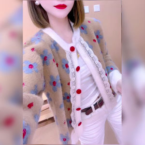 Chic French Style Knit Cardigan Versatile Breathable Youthful